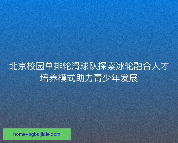 北京校园单排轮滑球队探索冰轮融合人才培养模式助力青少年发展 北京校园单排轮滑球队探索冰轮融合人才培养模式助力青少年发展